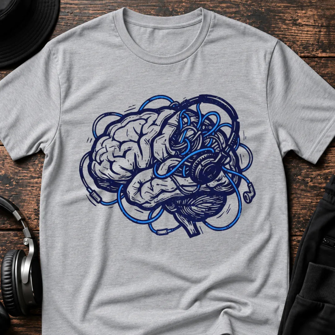 Bass Addiction DnB T-Shirt flat lay by QUASIKERN