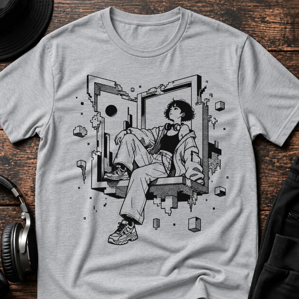 Lost in Space Rave T-Shirt flat lay by QUASIKERN