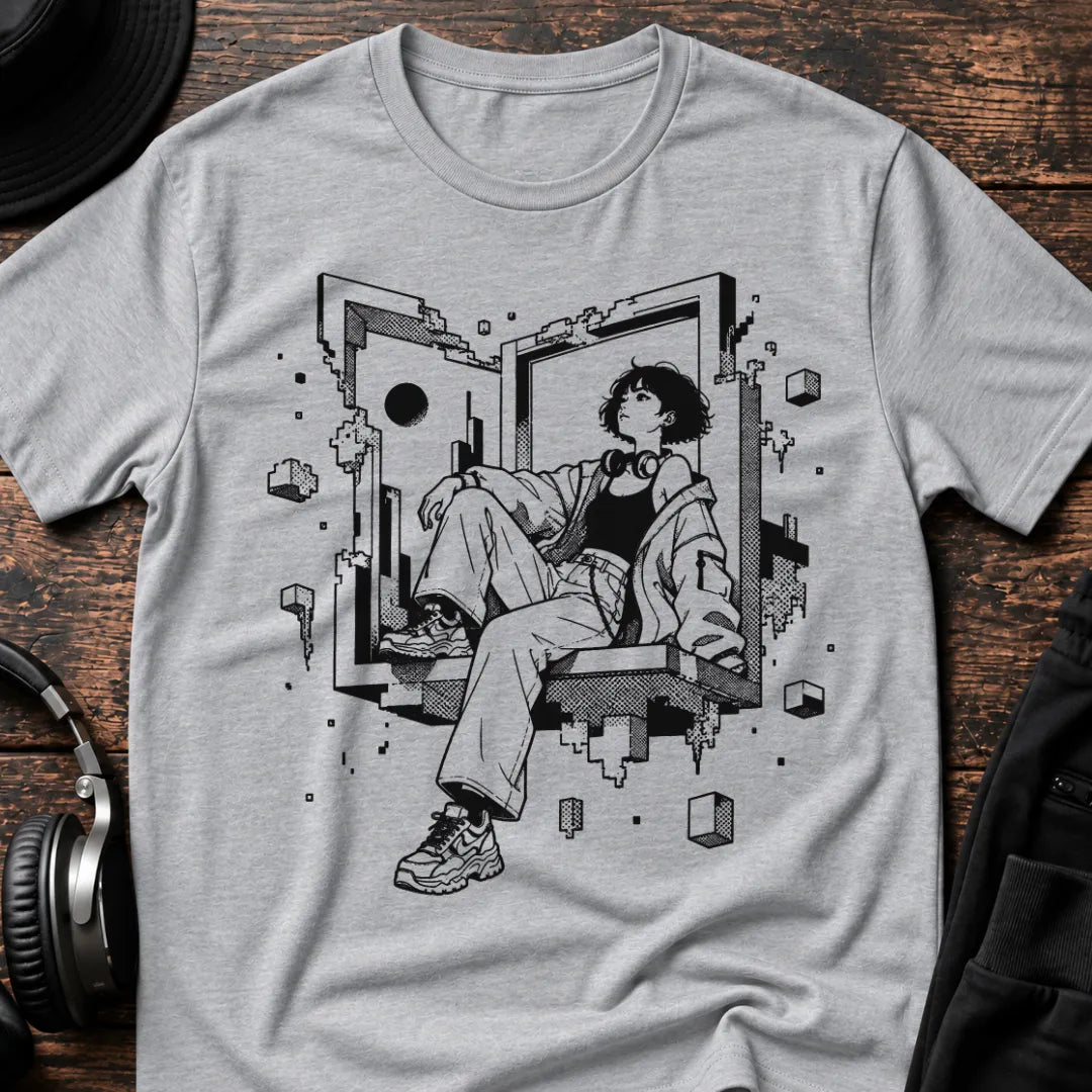 Lost in Space Rave T-Shirt flat lay by QUASIKERN