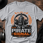 Pirate Signal DnB T-Shirt flat lay by QUASIKERN