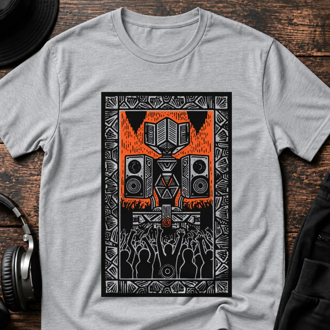 Sound System Ritual DnB T-Shirt flat lay by QUASIKERN
