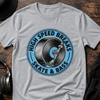 Skate & Bass DnB T-Shirt flat lay by QUASIKERN