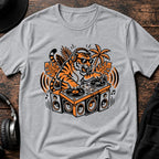 Tiger DJ Jungle T-Shirt flat lay by QUASIKERN