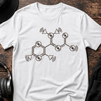 Bass Molecule DnB T-Shirt flat lay by QUASIKERN