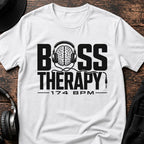 Bass Therapy 174 BPM DnB T-Shirt flat lay by QUASIKERN