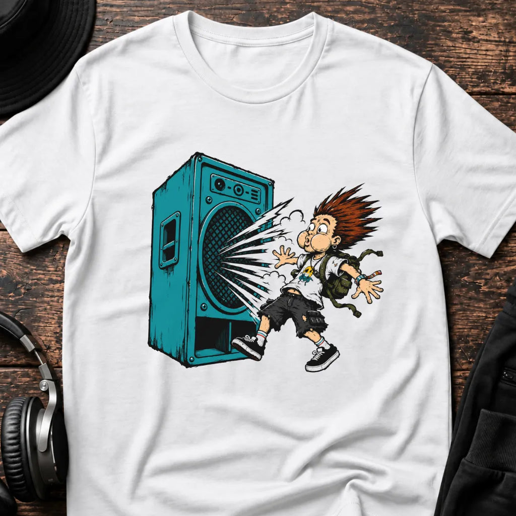 Blown Away by Bass DnB T-Shirt flat lay by QUASIKERN