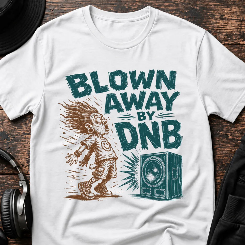 Blown Away by DnB T-Shirt flat lay by QUASIKERN