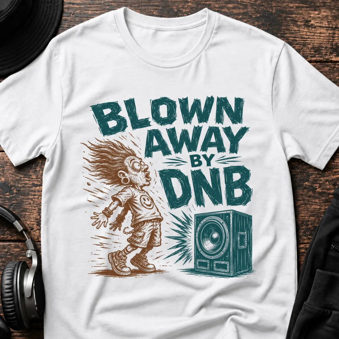 Blown Away by DnB T-Shirt flat lay by QUASIKERN