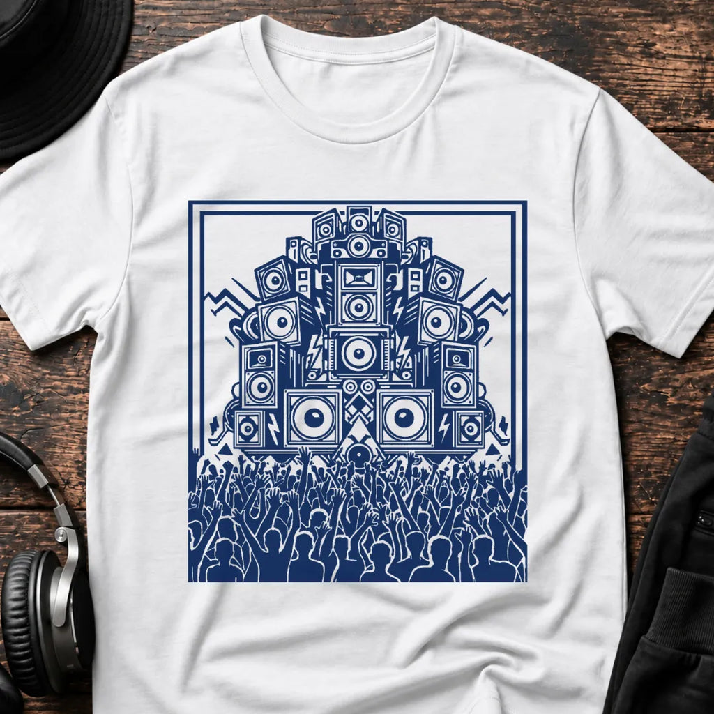 Cult of Rave DnB T-Shirt flat lay by QUASIKERN