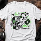 Warehouse Ghost DnB T-Shirt flat lay by QUASIKERN
