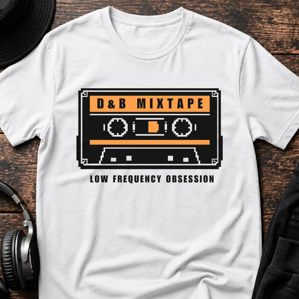 Low Frequency Mixtape DnB T-Shirt flat lay by QUASIKERN