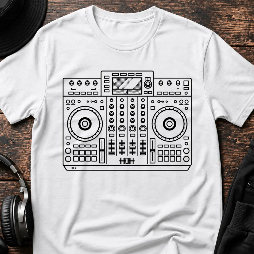 Dark Deck DnB T-Shirt flat lay by QUASIKERN