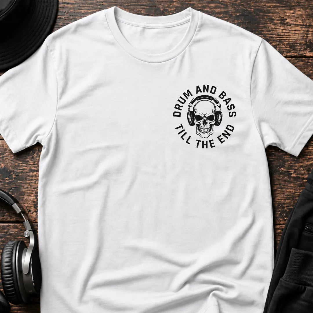 Till the End DnB T-Shirt flat lay by QUASIKERN