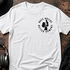 Bass Builds Better Humans Ed. 2 DnB T-Shirt flat lay by QUASIKERN