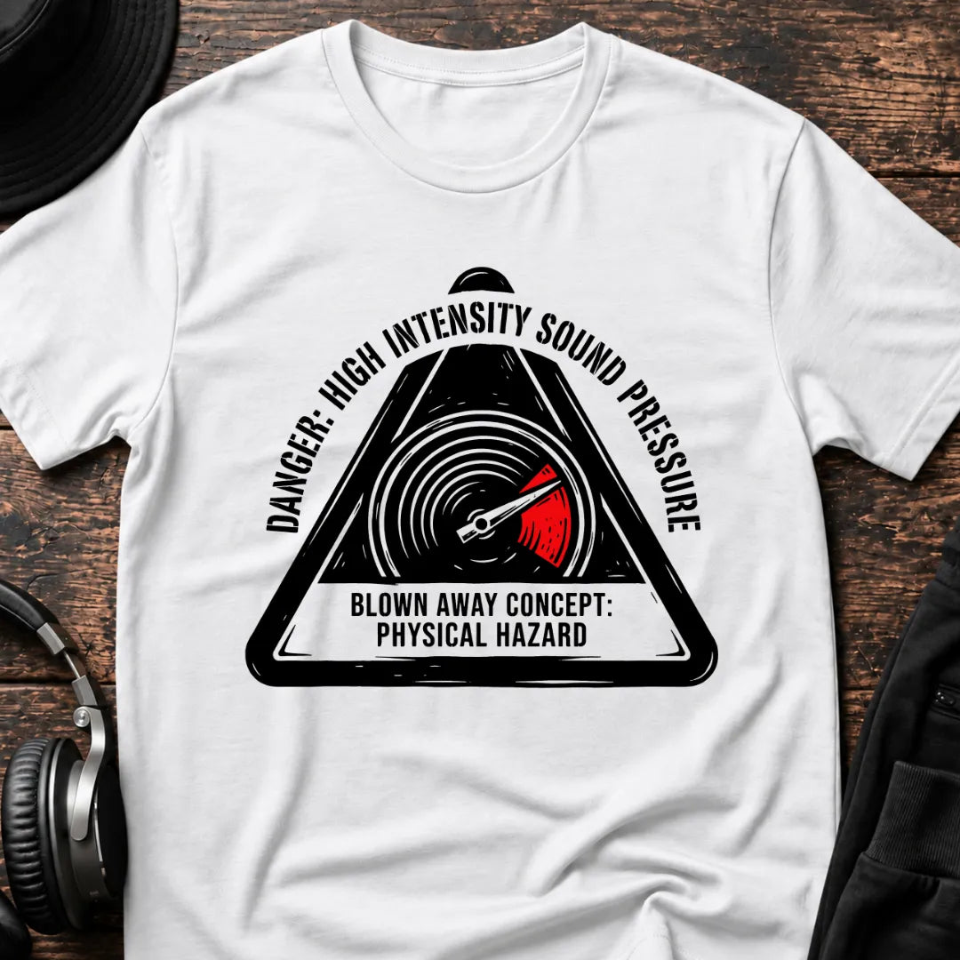 High Intensity DnB T-Shirt flat lay by QUASIKERN