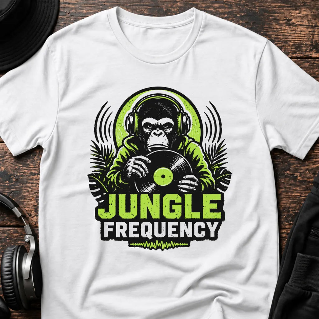 Jungle Frequency Jungle T-Shirt flat lay by QUASIKERN