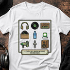 Level Up DnB T-Shirt flat lay by QUASIKERN