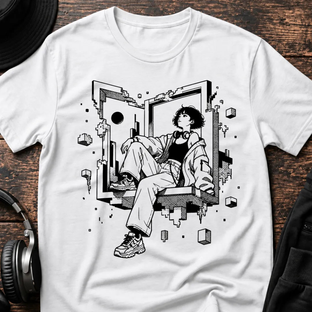 Lost in Space Rave T-Shirt flat lay by QUASIKERN