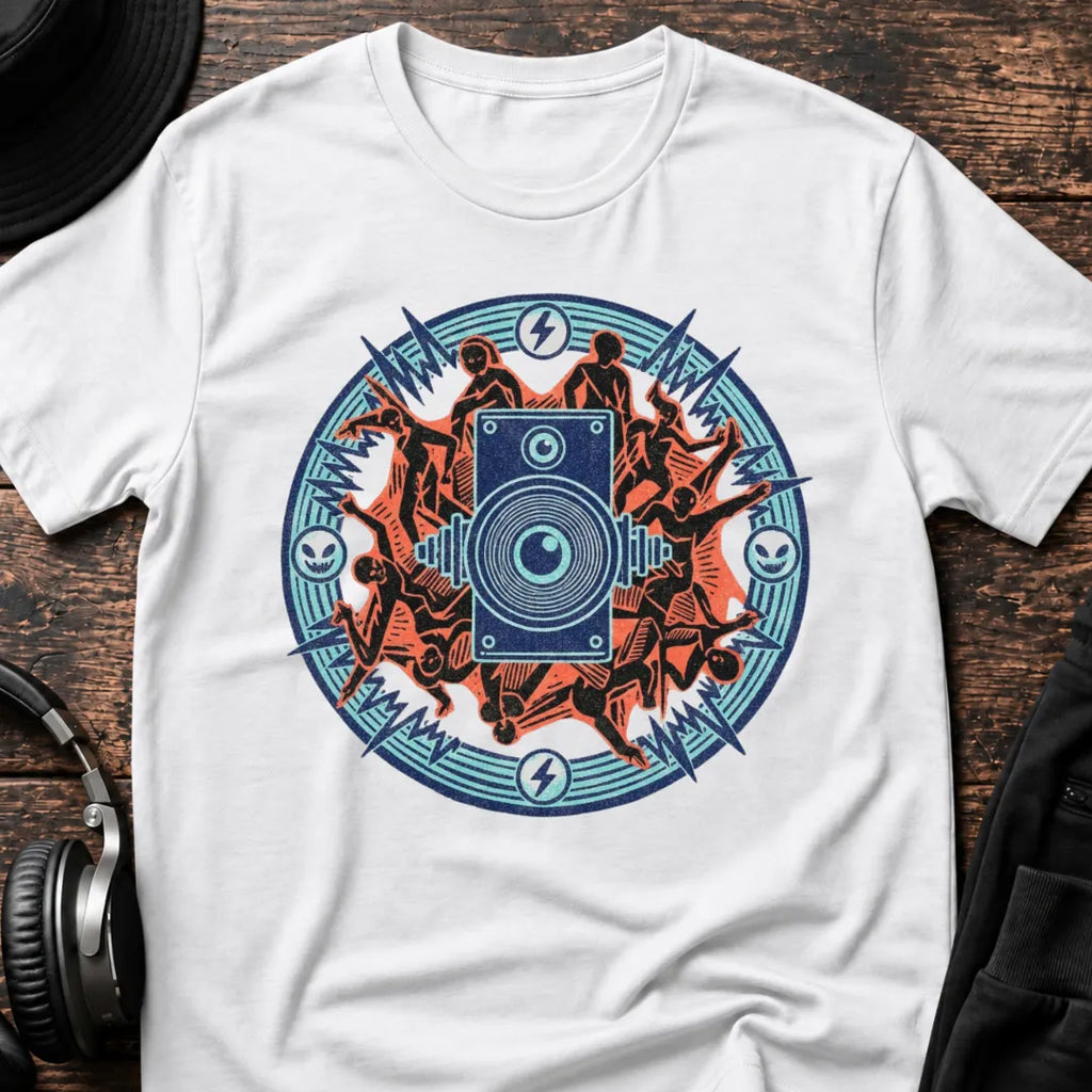 Mandala Rave T-Shirt flat lay by QUASIKERN
