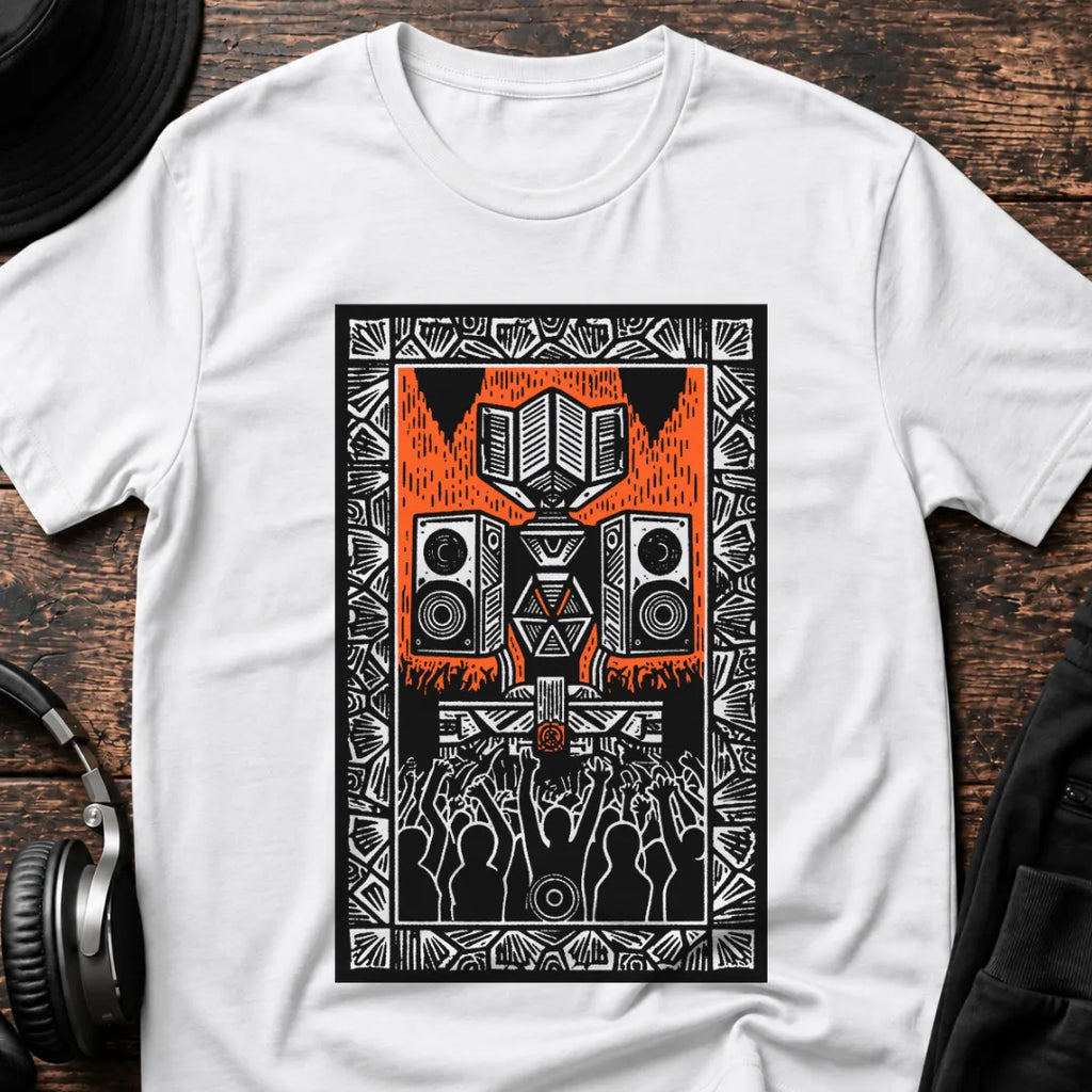 Sound System Ritual DnB T-Shirt flat lay by QUASIKERN