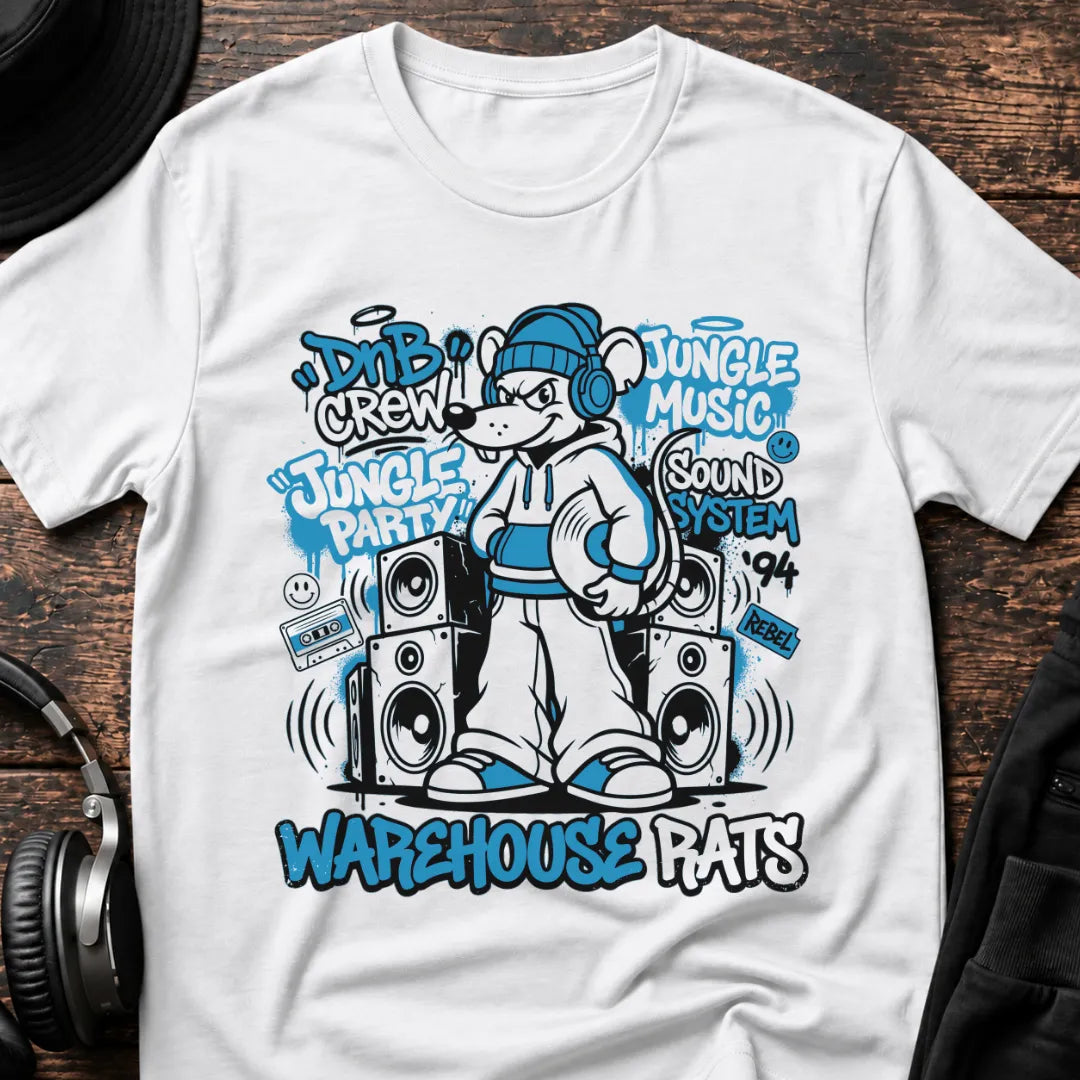 Warehouse Rats Jungle T-Shirt flat lay by QUASIKERN