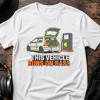 Runs on Bass DnB T-Shirt flat lay by QUASIKERN